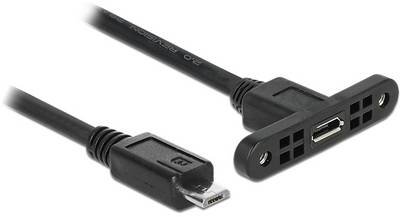 Delock USB-Kabel USB 2.0 USB-Micro-B Stecker, USB-Micro-B Buchse 0.25 m Schwarz 85245