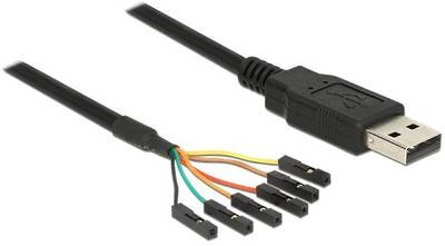 Delock USB-Kabel USB-A Stecker, USB-Pfostenbuchse 1.80 m Schwarz 83787