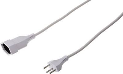 Max Hauri 114401 Strom Verlängerungskabel Weiß 3.00 m H05VV-F 3G 1,0 mm²