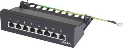 Renkforce 8 Port Netzwerk-Patchbox CAT 6a 1 HE Bestückt