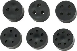 TRU COMPONENTS TC-10820796 TC-MH23-4F203 Mehrfachdichteinsatz M25 4 x 3.8 - 5.2 mm Gummi Schwarz 50 St.