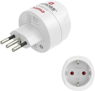 hama 00223484 Reiseadapter Typ J, L, N, 3-polig, für die Schweiz, Italien und Brasilien
