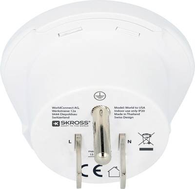 Skross 1.500221-E Reiseadapter CA W to USA