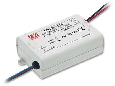 MEAN WELL APC-25-1050 LED-Treiber Konstantstrom 25.2 W 1.05 A 9 - 24 V/DC nicht dimmbar, Überlastschutz 1 St.