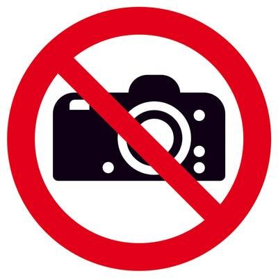 Verbotsschild Fotografieren verboten Folie selbstklebend (Ø) 100 mm ISO 7010 1 St.