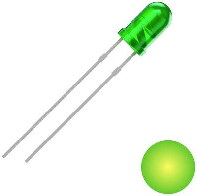 Quadrios 2111O153 LED bedrahtet Gelb-Grün Rund 3 mm 700 mcd 30 ° 20 mA 2 V