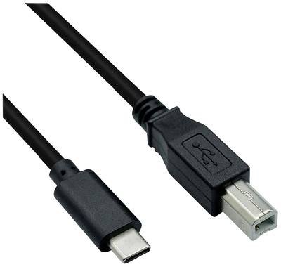 ROLINE USB 2.0 Typ C Kabel, C - B, ST/ST, schwarz, 3 m