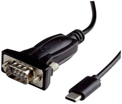 VALUE USB - Seriell Konverter-Kabel, Typ C - RS232, schwarz, 1,8 m