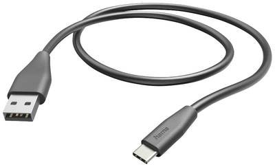 hama 00201595 Ladekabel, USB-A - USB-C, 1,5 m, Schwarz