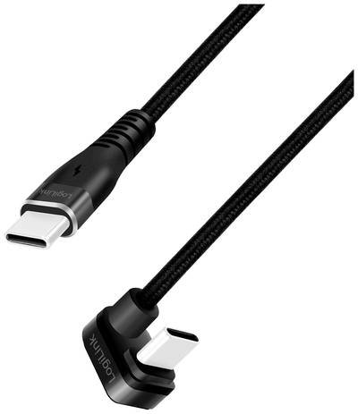 LogiLink USB-Kabel USB 2.0 USB-C® Stecker 3.00 m Schwarz CU0194