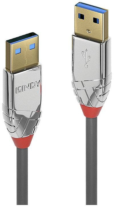 LINDY USB-Kabel USB 3.2 Gen1 USB-A Stecker, USB-A Stecker 2.00 m Grau 36627