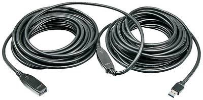 LINDY USB-Kabel USB 3.2 Gen1 USB-A Stecker, USB-A Buchse 15.00 m Schwarz 43322