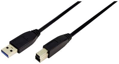 LogiLink USB-Kabel USB 3.2 Gen1 USB-A Stecker, USB-B Stecker 3.00 m Schwarz CU0025
