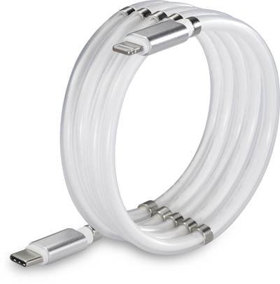 Renkforce USB-Kabel USB 2.0 USB-C® Stecker, Apple Lightning Stecker 2.00 m Weiß TO-6886782