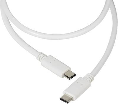 Vivanco USB-Kabel USB 2.0 USB-C® Stecker, USB-C® Stecker 1.20 m Weiß Universal 37561