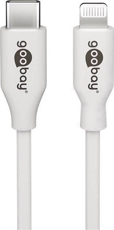 Goobay 39446 Lightning Kabel Apple Ladekabel iPhone 27 Watt auf USB C Kabel High Speed MFi iphoneladekabel Weiß 1m