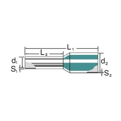 Weidmüller 9202910000 Aderendhülse 0.5 mm² Teilisoliert Weiß 500 St.