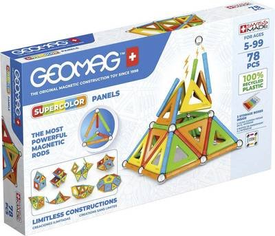 Geomag Supercolor Panels Bauteilset Constructor Anzahl Teile: 78 Altersklasse: ab 3 Jahre