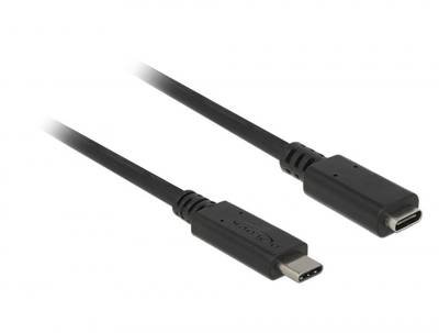 Delock USB-Kabel USB 3.2 Gen1 USB-C® Stecker, USB-C® Buchse 2.00 m Schwarz 85542