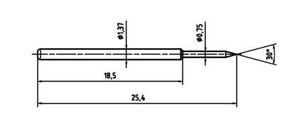 PTR Hartmann 1015-B-0.7N-AU-0.75 Präzisionsprüfstift