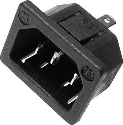 Martin Kaiser 753/sw Kaltgeräte-Steckverbinder 753 Stecker, Einbau vertikal Gesamtpolzahl: 2 + PE 10 A Schwarz 1 St.