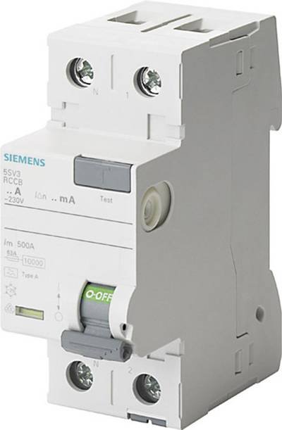 Siemens 5SV33126KL Siemens Dig.Industr. FI-Schutzschalter A 2polig 25 A 0.03 A 230 V