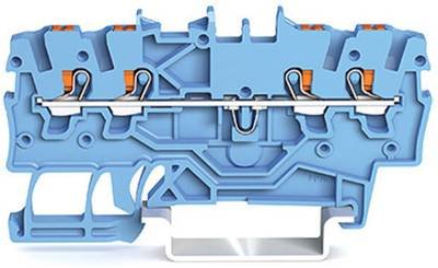 WAGO 2200-1404 Durchgangsklemme 3.50 mm Push-In-Klemme Blau 100 St.