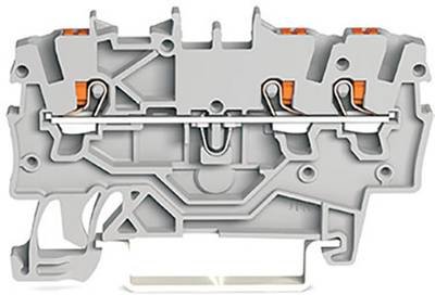 WAGO 2200-1301 Durchgangsklemme 3.50 mm Push-In-Klemme Grau 100 St.