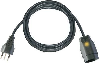 Brennenstuhl 1160152015 Strom Verlängerungskabel Schwarz 10 m H05VV-F 3G 1 mm²