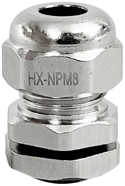 TRU COMPONENTS TC-10302816 Kabelverschraubung M8 Messing (vernickelt) Metall 1 St.