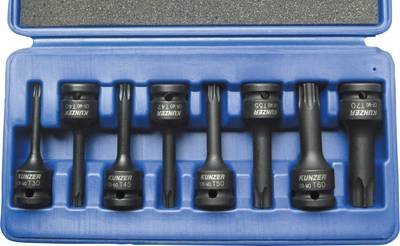 Kunzer Steckschlüssel-Bit-Einsatz-Set 1/2" (12.5 mm) 8teilig 7SST08