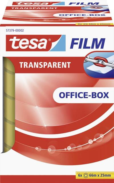 tesa OFFICE-BOX 57379-00002-01 tesafilm Transparent (L x B) 66 m x 25 mm 6 St.