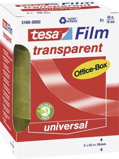 tesa OFFICE-BOX 57406-00002-01 tesafilm Transparent (L x B) 66 m x 19 mm 8 St.