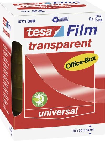 tesa OFFICE-BOX 57372-00002-01 tesafilm Transparent (L x B) 66 m x 15 mm 10 St.