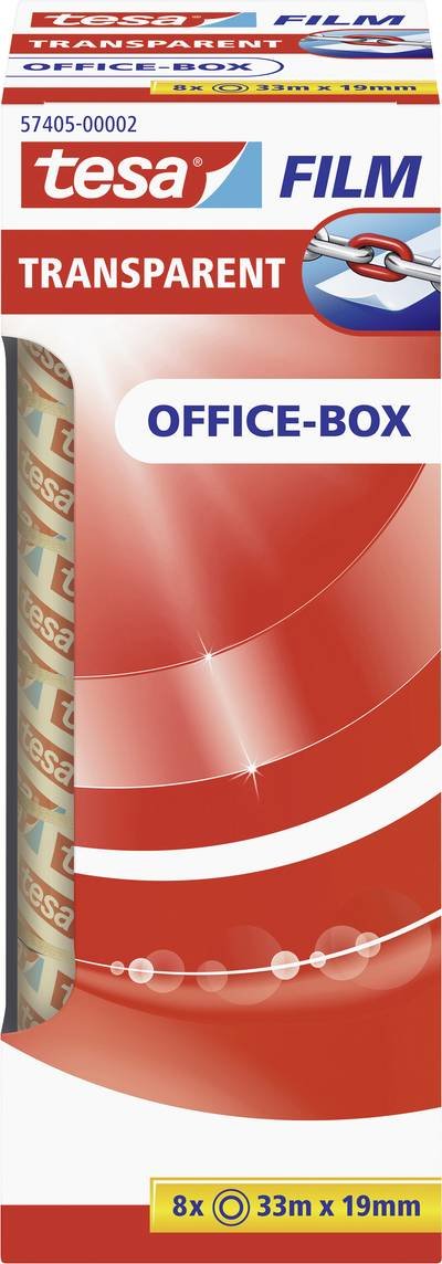 tesa OFFICE-BOX 57405-00002-01 tesafilm Transparent (L x B) 33 m x 19 mm 8 St.