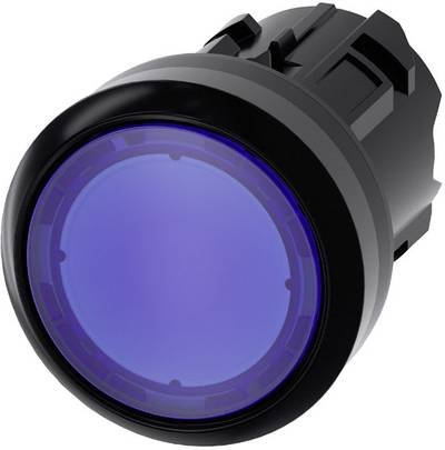 Siemens 3SU10010AA500AA0 3SU1001-0AA50-0AA0 Leuchtdrucktaster Frontring Kunststoff, rund Knopf Schwarz, Blau Druckentrie