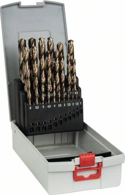 Bosch Accessories 2608587018 HSS Metall-Spiralbohrer-Set 25teilig 1 mm, 1.5 mm, 2 mm, 2.5 mm, 3 mm, 3.5 mm, 4 mm, 4.5 mm
