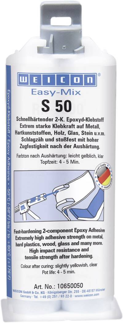 WEICON Easy-Mix S 50 Zwei-Komponentenkleber 10005230 50 ml