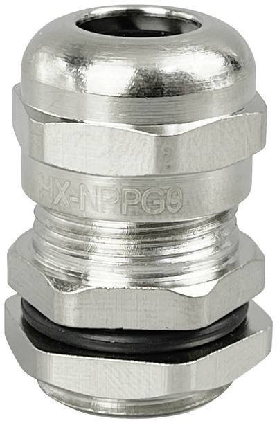 TRU COMPONENTS TC-10302872 Kabelverschraubung PG9 Messing (vernickelt) Metall 1 St.