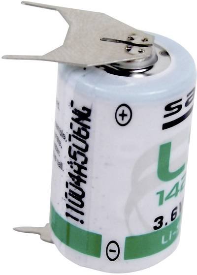 Saft LS 14250 3PF Spezial-Batterie 1/2 AA U-Lötpins Lithium 3.6 V 1200 mAh 1 St.