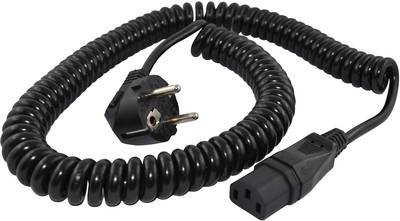HAWA R6502 Kaltgeräte Anschlusskabel Schwarz 1.6 m Spiralkabel