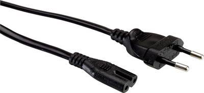 VALUE Netzkabel Euro-Flachstecker auf C7, 2polig, schwarz, 1,8 m