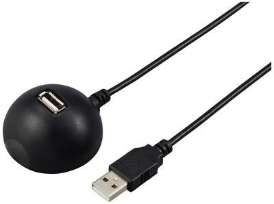 Renkforce USB-Kabel USB 2.0 USB-A Stecker, USB-A Buchse 1.50 m Schwarz Docking-Station RF-5720418