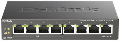 D-Link DGS-1008P Netzwerk Switch DGS-1008P/E 8 Port 1 GBit/s PoE-Funktion