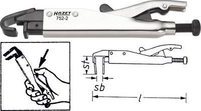 Hazet 752-2 Gripzange 0 - 15 mm 205 mm