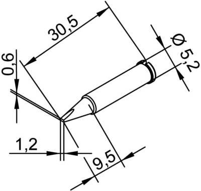 Ersa 102 CD LF 12 Lötspitze Meißelform, gerade Spitzen-Größe 1.2 mm Inhalt 1 St.