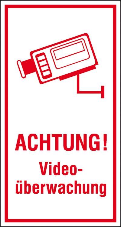 SafetyMarking 21.5211 Hinweisschild Videoüberwachung Folie selbstklebend (B x H) 80 mm x 150 mm 1 St.