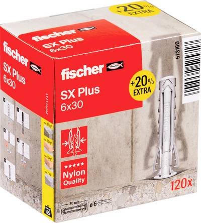Fischer 573160 SX Plus Dübel 30 mm 6 mm 120 St.
