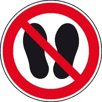 Verbotsschild Betreten der Fläche verboten, Hygiene und Abstand Folie selbstklebend (Ø) 100 mm ISO 7010 1 St.