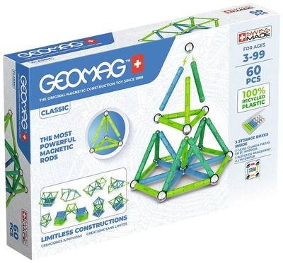 Geomag CLASSIC 272 GREEN Line - 60pcs Bauteilset Constructor Anzahl Teile: 60 Altersklasse: ab 3 Jahre